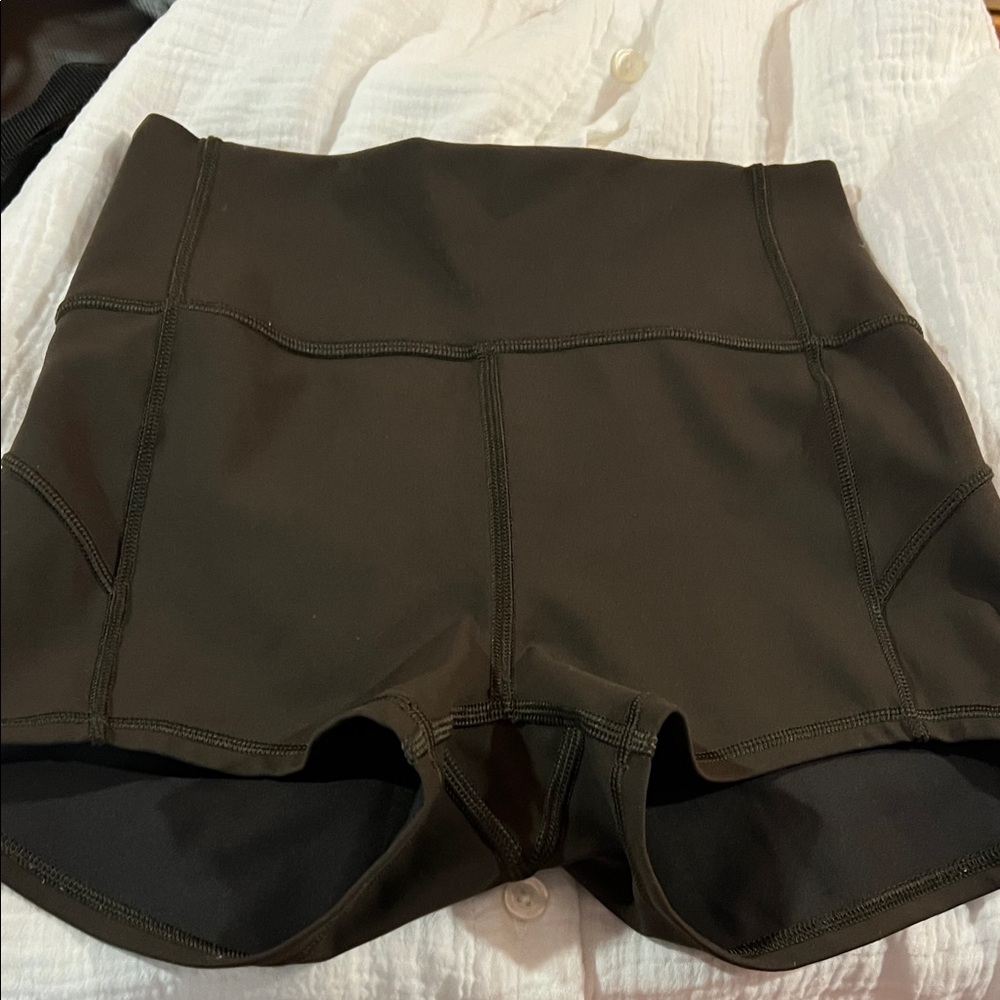 lululemon athletica Dark Green Athletic Shorts